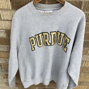 Purdue Boilermakers Men's Large Champion Vtg Reverse Weave Crewneck Sweatshirt